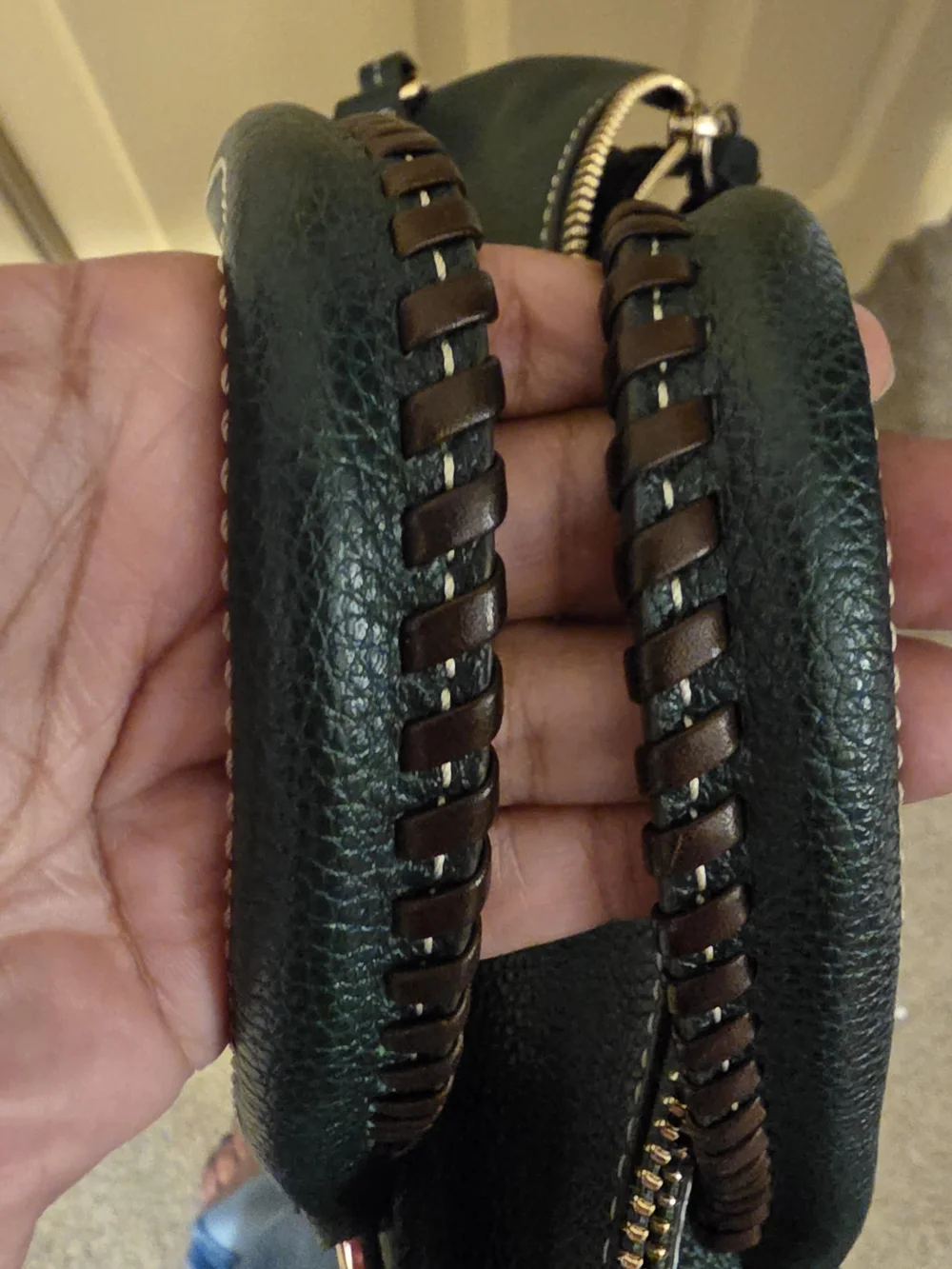 Dooney & Bourke Dark Green Leather Satchel Handbag